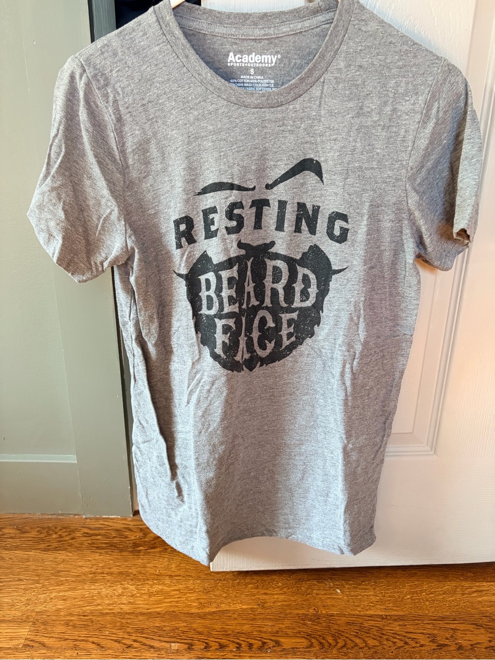 Academy Gray 'Resting Beard Face' Short-Sleeve Graphic Tee